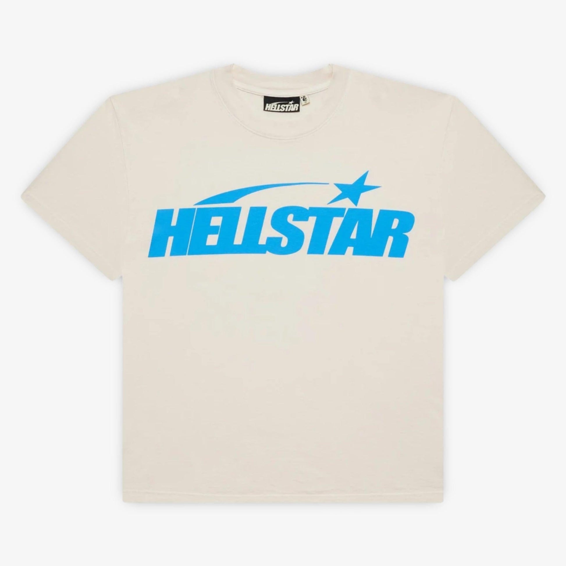 Hellstar T-Shirt 'Classic' White / Blue (SS24) (Gel Print) [HSCC01TEE004-BLU] Casual Fashion Tee Top for Unisex Adult Mens Hypebeast - AVBL MRKT (1)