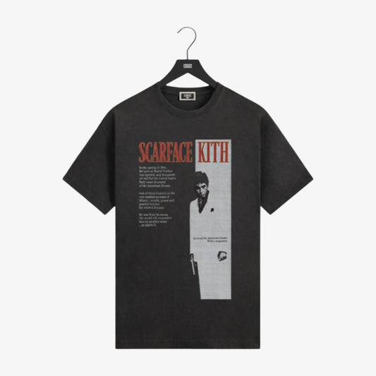 Kith x Scarface 'Film Poster' Vintage Tee Black (SS25) [KHM034171-001] Casual Fashion T-Shirt Top for Unisex Adult Mens Hypebeast - AVBL MRKT (1)