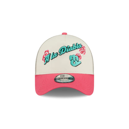 New Era Diablos Rojos del México Two-Tone Pink Rose 9FORTY A-Frame Snapback Hat - AVBL MRKT (2)