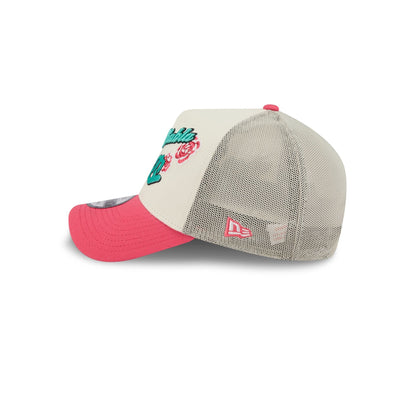 New Era Diablos Rojos del México Two-Tone Pink Rose 9FORTY A-Frame Snapback Hat - AVBL MRKT (4)