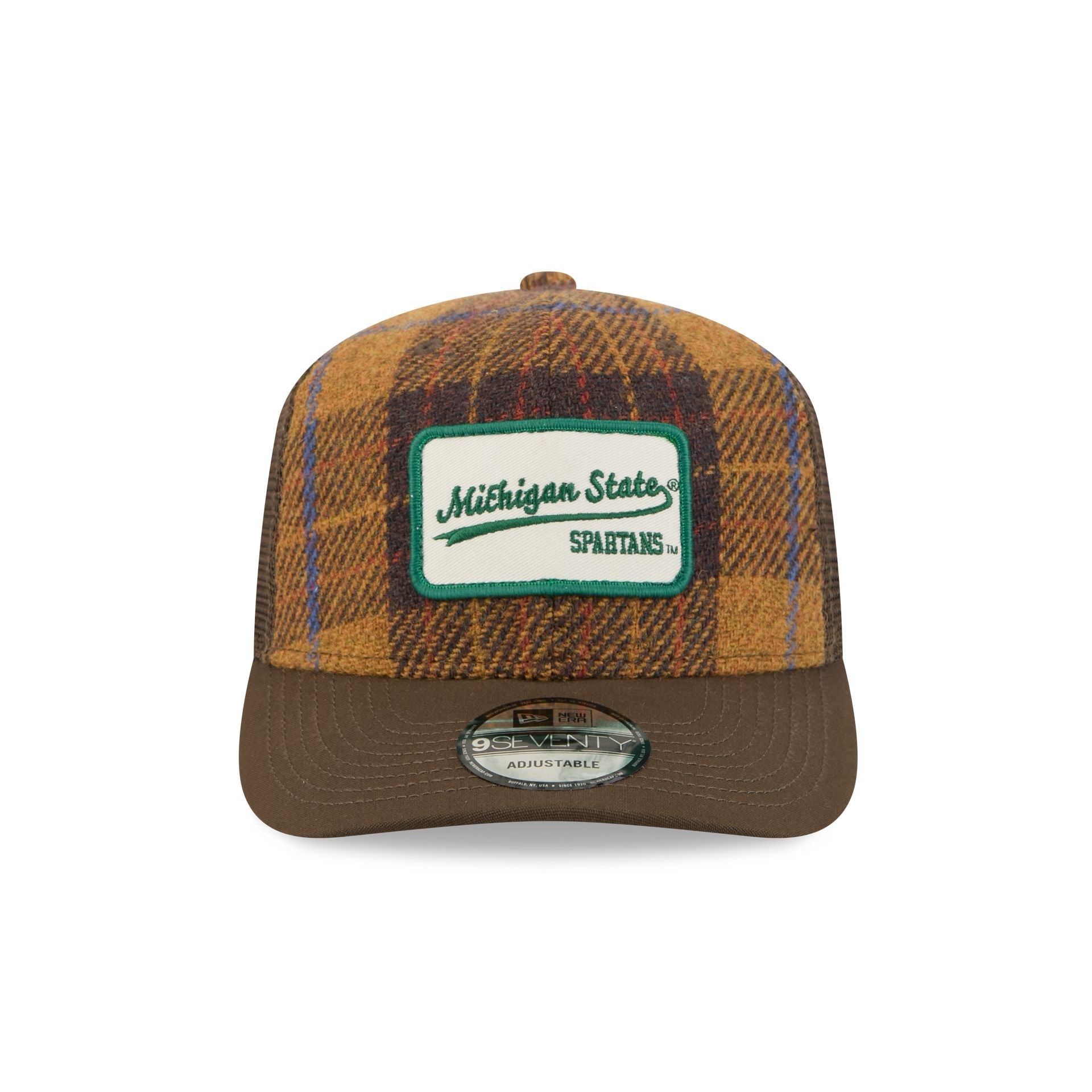 New Era Michigan State Spartans Wool Plaid 9SEVENTY Trucker Hat - AVBL MRKT (2)