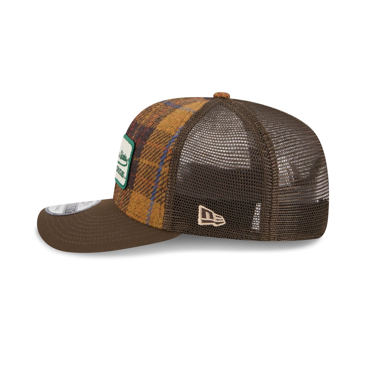 New Era Michigan State Spartans Wool Plaid 9SEVENTY Trucker Hat - AVBL MRKT (5)