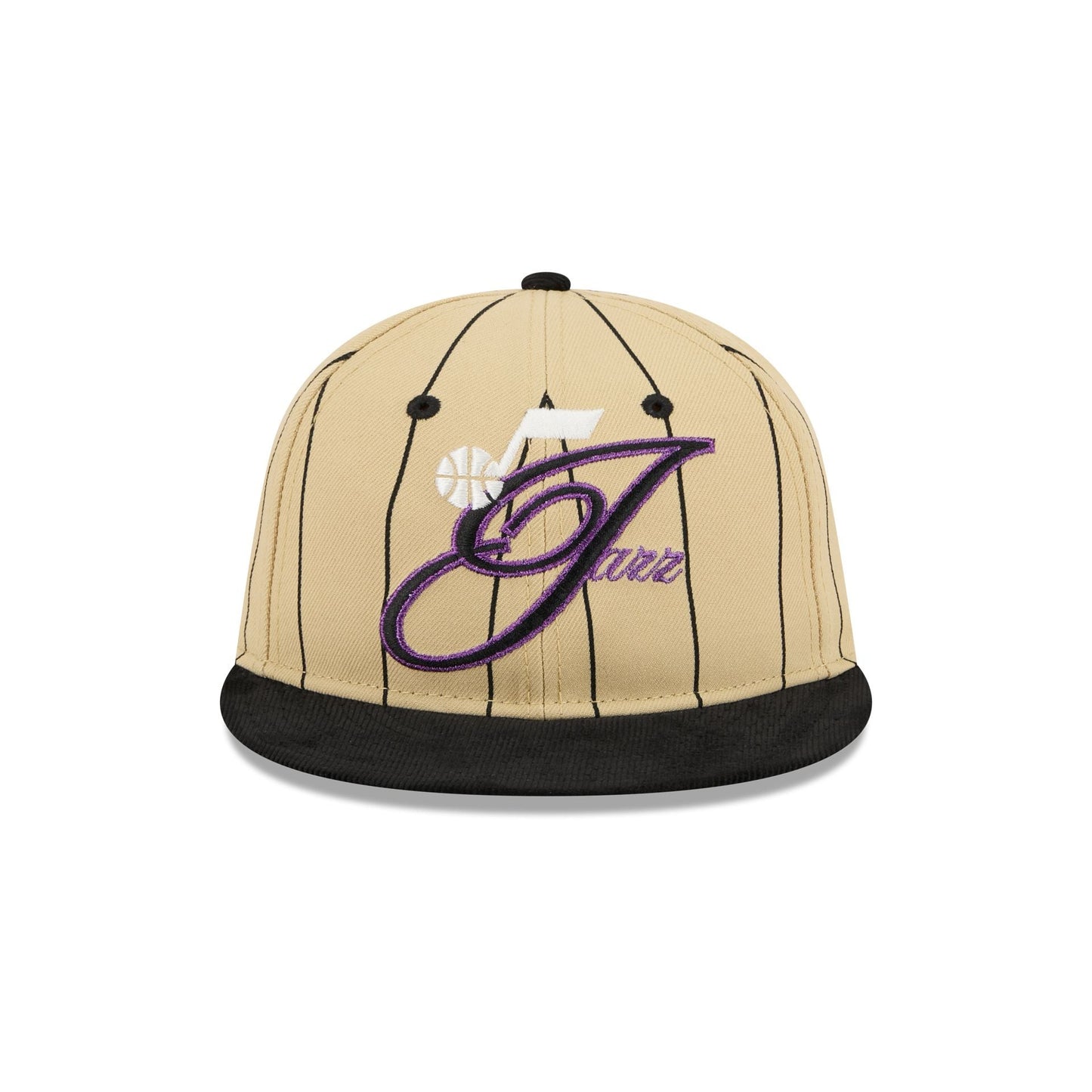 New Era Utah Jazz Pinstripe Script Retro Crown 9FIFTY Adjustable Hat - AVBL MRKT (2)