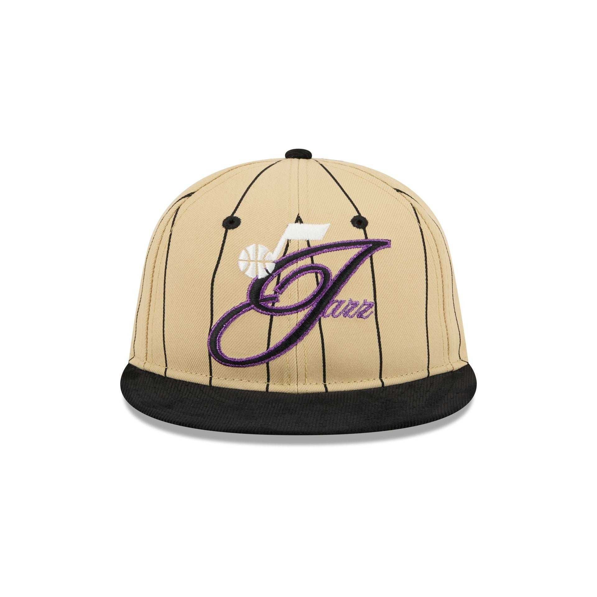 New Era Utah Jazz Pinstripe Script Retro Crown 9FIFTY Adjustable Hat - AVBL MRKT (2)