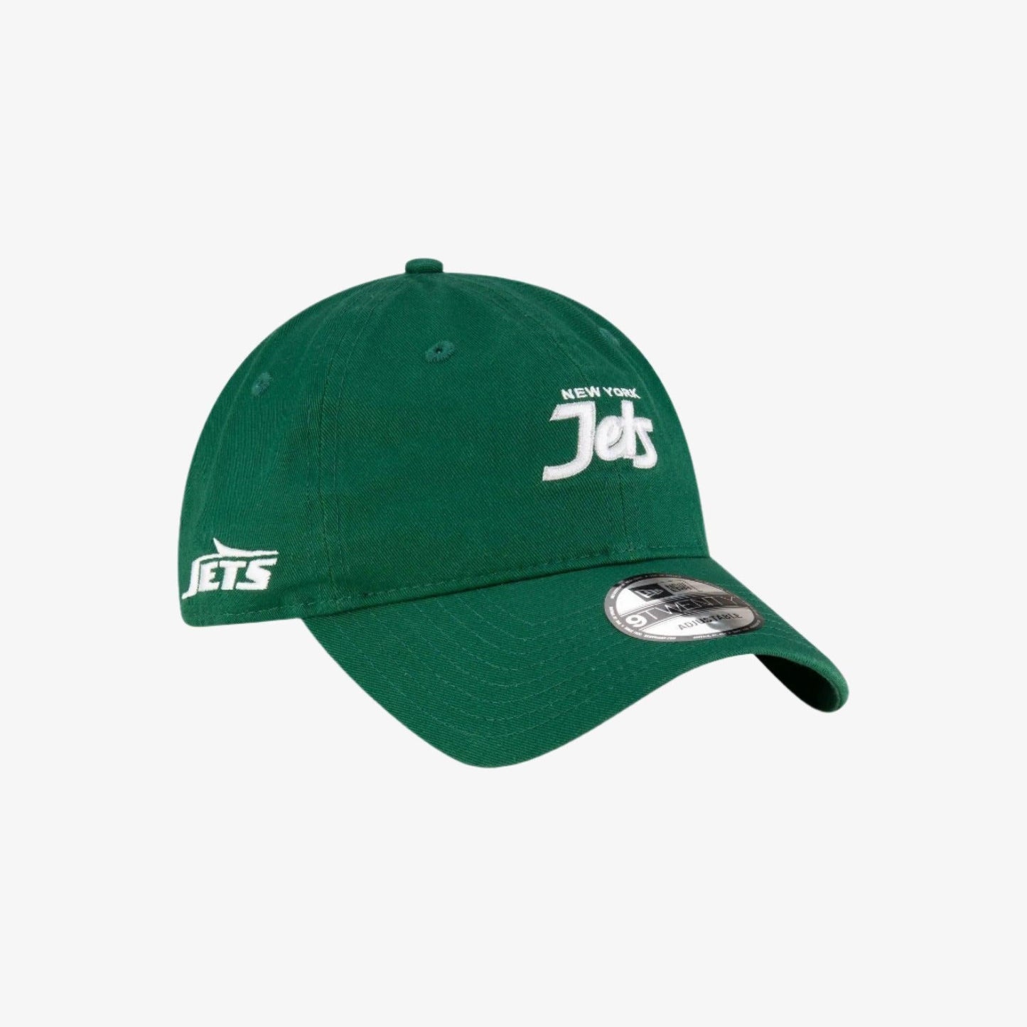 New Era x NFL New York Jets Washed Script 9TWENTY Adjustable Hat Green Casual Fashion Headwear for Unisex Adult Mens Womens Kids GS Youth Hypebeast - AVBL MRKT (1)