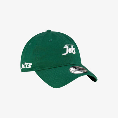 New Era x NFL New York Jets Washed Script 9TWENTY Adjustable Hat Green Casual Fashion Headwear for Unisex Adult Mens Womens Kids GS Youth Hypebeast - AVBL MRKT (1)
