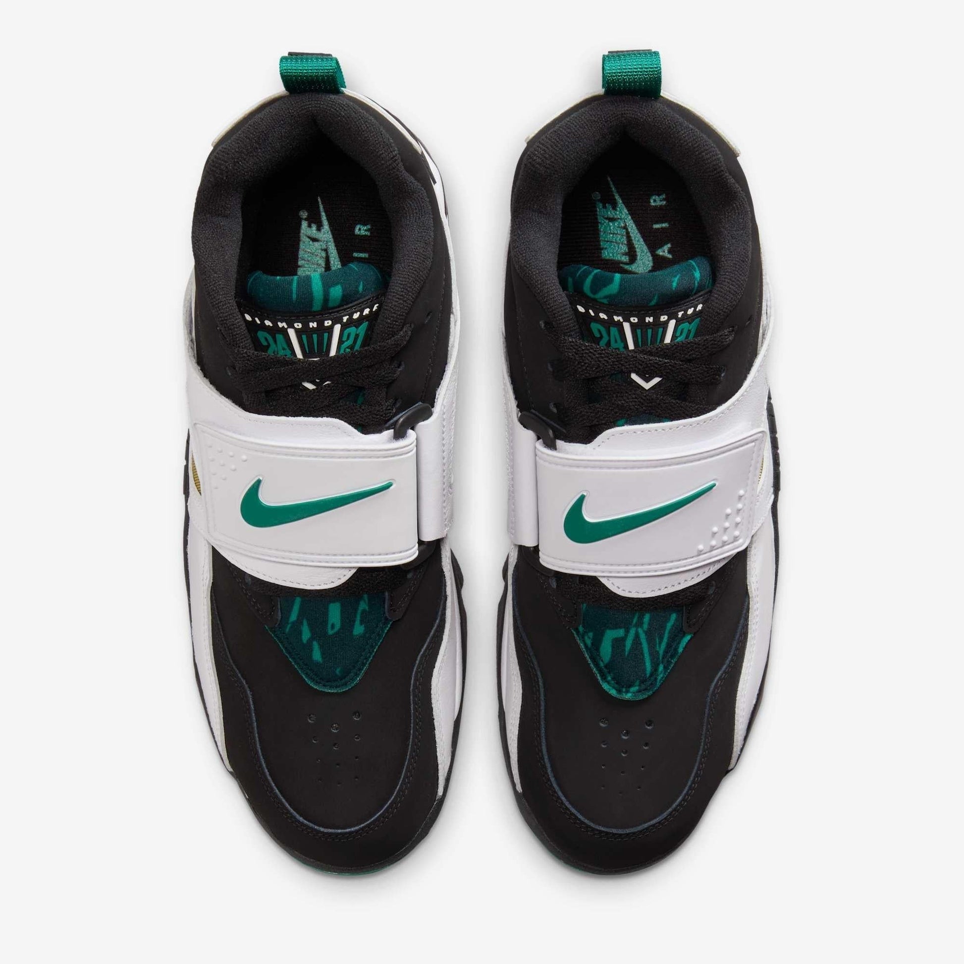 Nike Air Diamond Turf 93 'Emerald' (2025) [IB2240-001] Athletic Training Casual Fashion Sneakers in Black / Mystic Green - White for Unisex Adult Mens - AVBL MRKT (5)