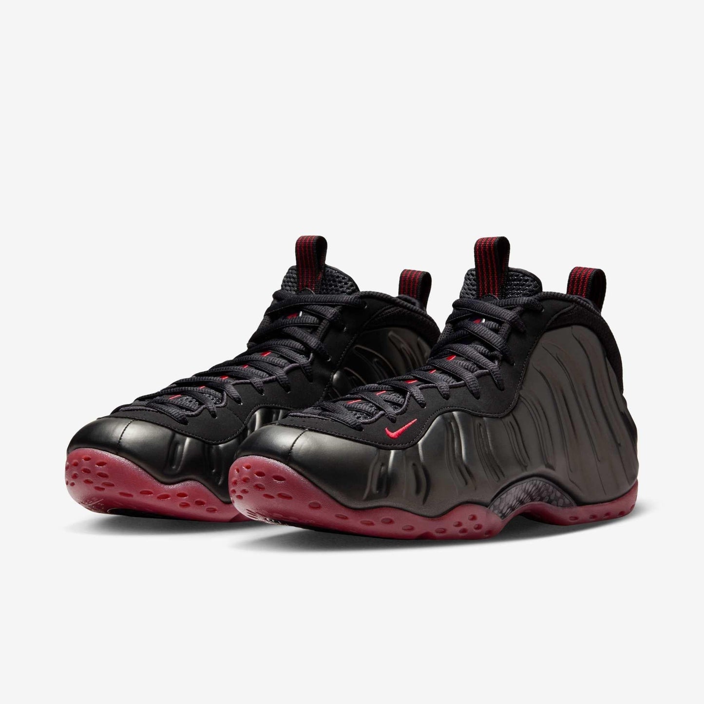 Nike Air Foamposite One 'Cough Drop / Bred' (2025) [IB2219-001] Athletic Basketball Sports Sneakers in Black / Varsity Red for Unisex Adult Mens - AVBL MRKT (1)