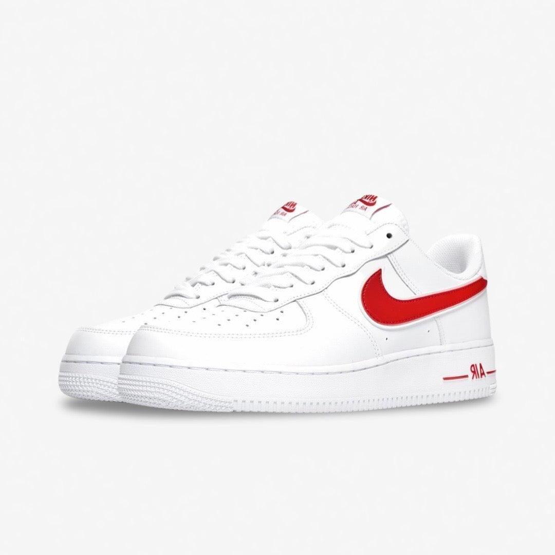 Nike Air Force 1 Low '07 'Gym Red' (2019) [AO2423-102] Athletic Basketball Casual Fashion Sports Sneakers in White / Gym Red for Unisex Adult Mens - AVBL MRKT (1)