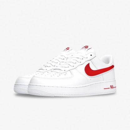 Nike Air Force 1 Low '07 'Gym Red' (2019) [AO2423-102] Athletic Basketball Casual Fashion Sports Sneakers in White / Gym Red for Unisex Adult Mens - AVBL MRKT (1)