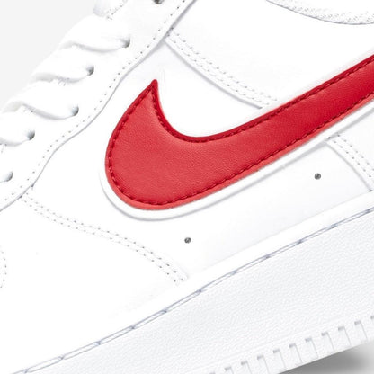 Nike Air Force 1 Low '07 'Gym Red' (2019) [AO2423-102] Athletic Basketball Casual Fashion Sports Sneakers in White / Gym Red for Unisex Adult Mens - AVBL MRKT (6)