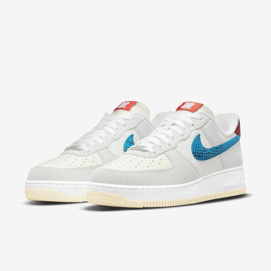 Nike Air Force 1 Low SP x UNDFTD / Undefeated '5 On It' Grey Fog (2021) [DM8461-001] Athletic Basketball Casual Fashion Sports Sneakers in Grey Fog / Imperial Blue - White for Unisex Adult Mens - AVBL MRKT (1)