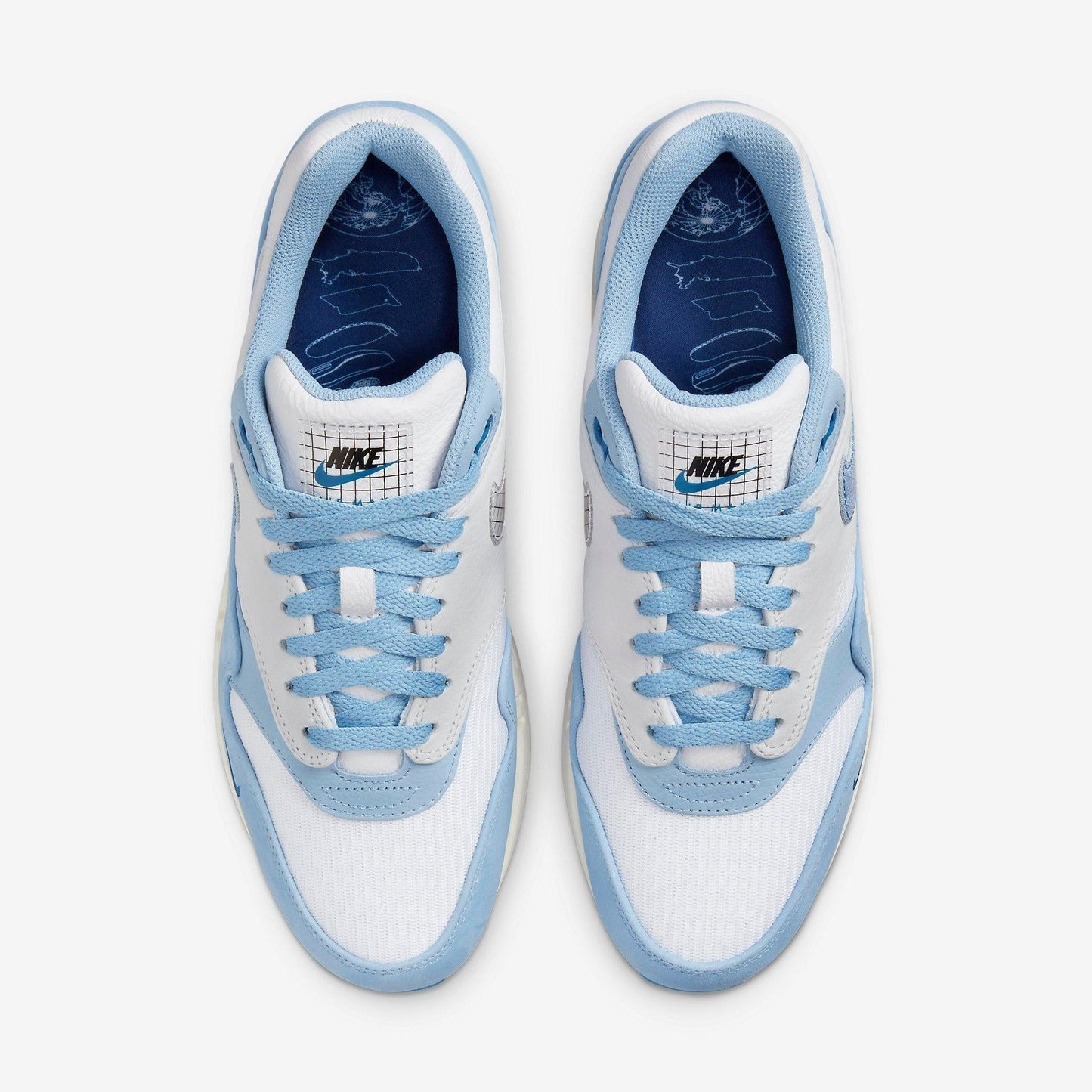 Nike Air Max 1 Premium 'Air Max Day Blueprint' (2022) [DR0448-100] Athletic Casual Fashion Running Sports Sneakers in White / Dark Marina Blue for Unisex Adult Mens - AVBL MRKT (5)
