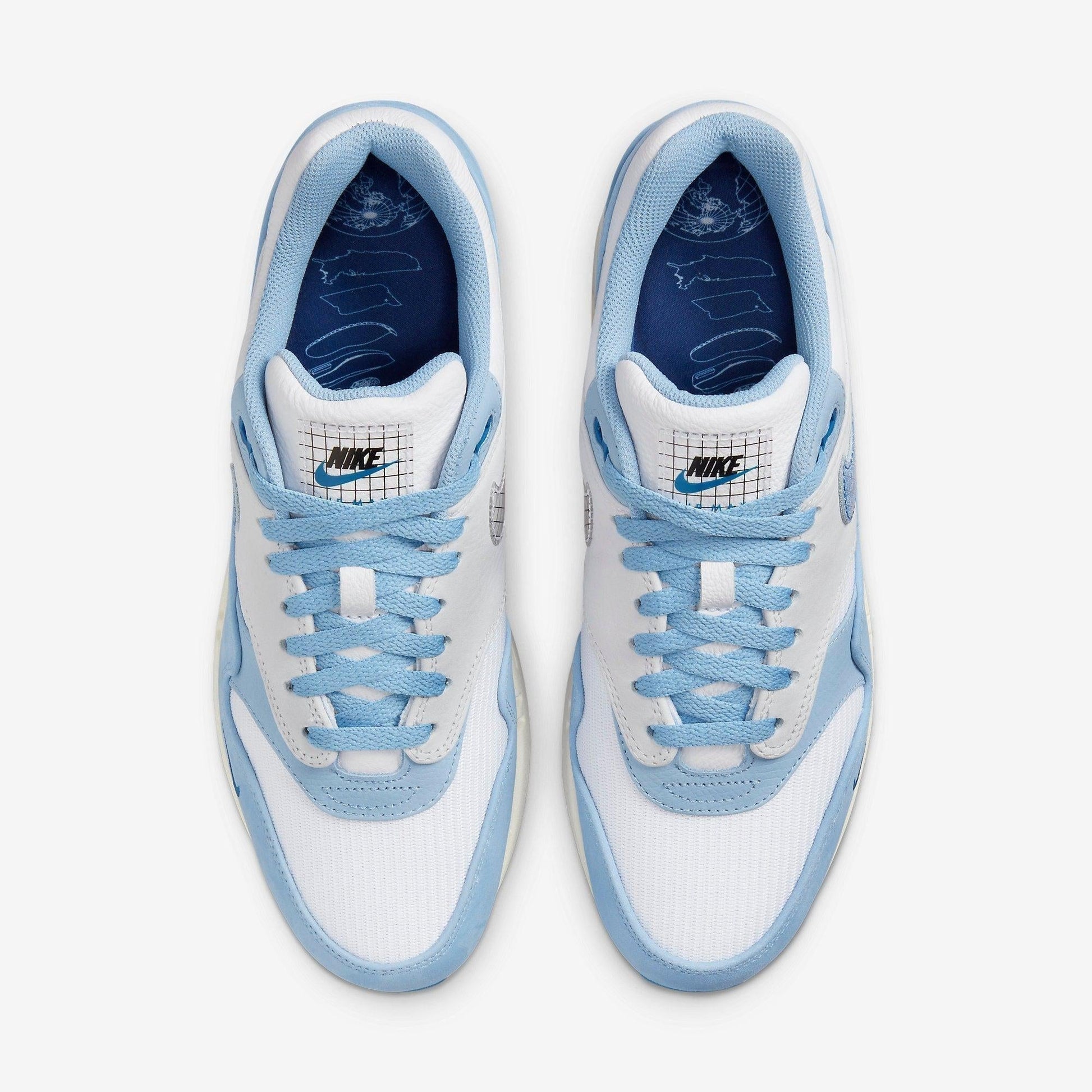 Nike Air Max 1 Premium 'Air Max Day Blueprint' (2022) [DR0448-100] Athletic Casual Fashion Running Sports Sneakers in White / Dark Marina Blue for Unisex Adult Mens - AVBL MRKT (5)