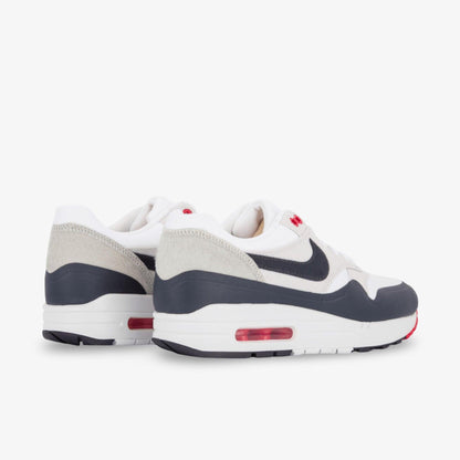 Nike Air Max 1 V SP 'Paris Patch' (2015) [704901-146] Athletic Casual Fashion Running Sports Sneakers in White / Obsidian - University Red for Unisex Adult Mens - AVBL MRKT (4)