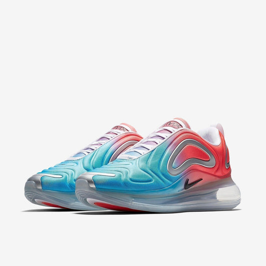 Nike Air Max 720 'Pink Sea' (2019) (Womens) [AR9293-600] Athletic Casual Fashion Running Sports Sneakers in Lava Glow / Black - Blue Fury for Unisex Adult Female Ladies Girls WMNS - AVBL MRKT (1)