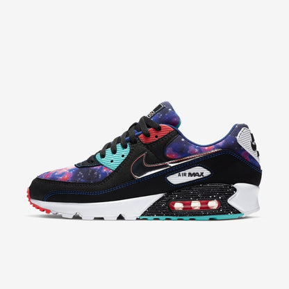 Nike Air Max 90 'Supernova / Galaxy / Big Bang' (2020) [CW6018-001] Athletic Casual Fashion Running Sports Sneakers in Spruce Aura / Flash Crimson - Black - White for Unisex Adult Mens - AVBL MRKT (2)