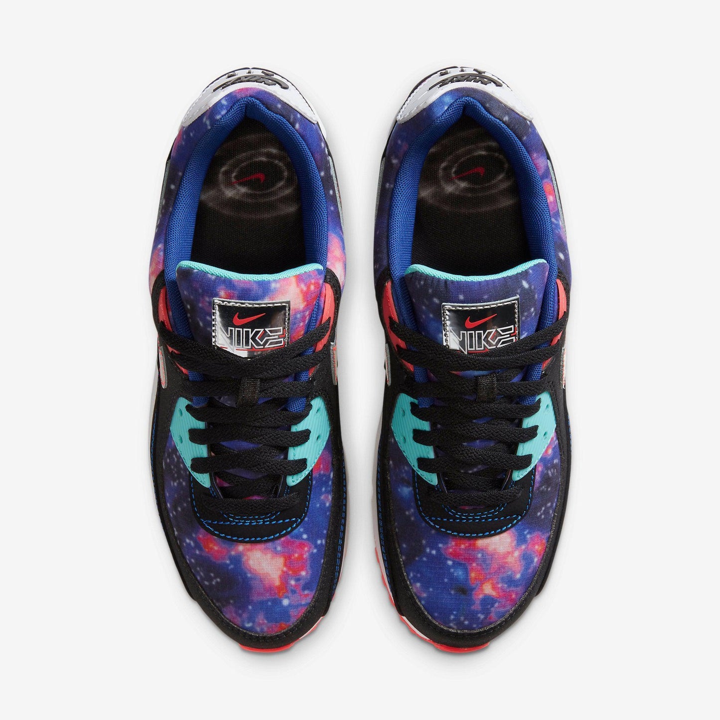 Nike Air Max 90 'Supernova / Galaxy / Big Bang' (2020) [CW6018-001] Athletic Casual Fashion Running Sports Sneakers in Spruce Aura / Flash Crimson - Black - White for Unisex Adult Mens - AVBL MRKT (5)