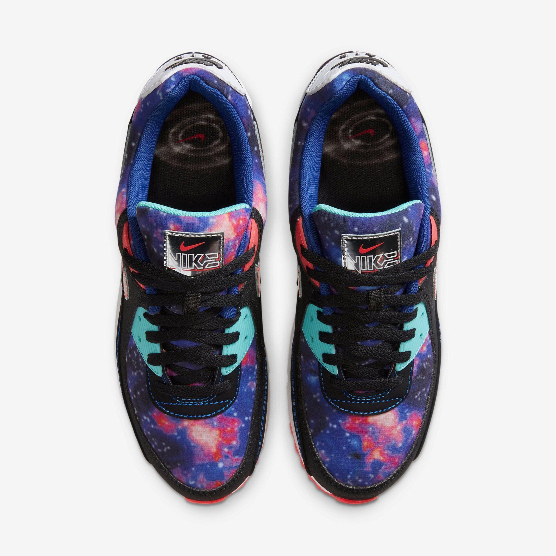 Nike Air Max 90 'Supernova / Galaxy / Big Bang' (2020) [CW6018-001] Athletic Casual Fashion Running Sports Sneakers in Spruce Aura / Flash Crimson - Black - White for Unisex Adult Mens - AVBL MRKT (5)