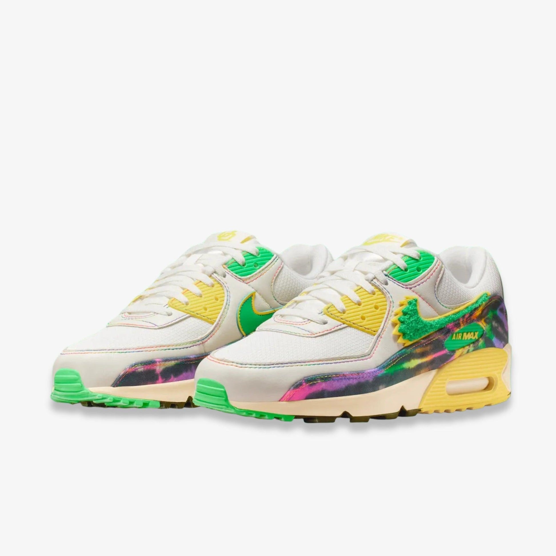 Nike Air Max 90 UOxGD x Grateful Dead x University of Oregon 'Grateful Ducks' (2025) [IM2511-100] Athletic Casual Fashion Running Sports Sneakers in Sail / Green Shock - Yellow Strike for Unisex Adult Mens - AVBL MRKT (1)