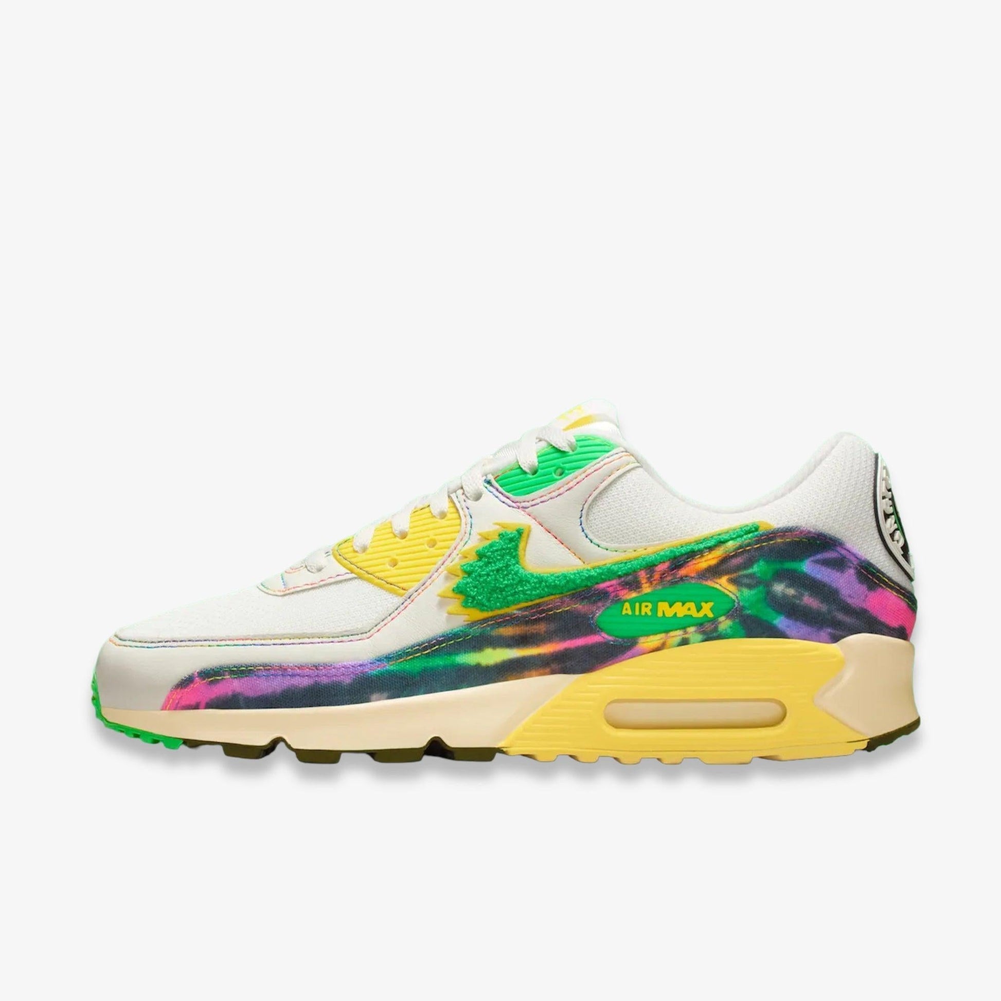 Nike Air Max 90 UOxGD x Grateful Dead x University of Oregon 'Grateful Ducks' (2025) [IM2511-100] Athletic Casual Fashion Running Sports Sneakers in Sail / Green Shock - Yellow Strike for Unisex Adult Mens - AVBL MRKT (2)