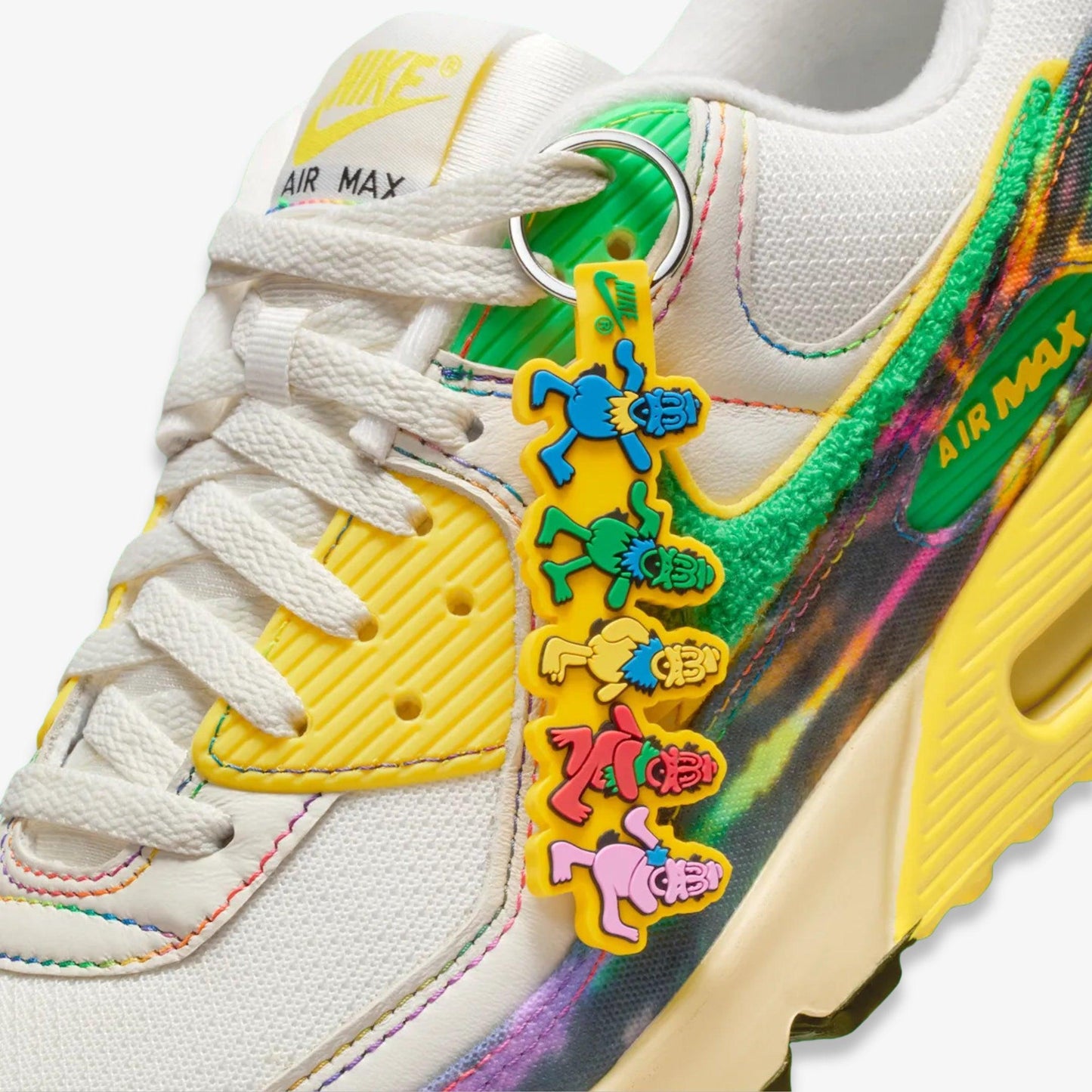 Nike Air Max 90 UOxGD x Grateful Dead x University of Oregon 'Grateful Ducks' (2025) [IM2511-100] Athletic Casual Fashion Running Sports Sneakers in Sail / Green Shock - Yellow Strike for Unisex Adult Mens - AVBL MRKT (7)