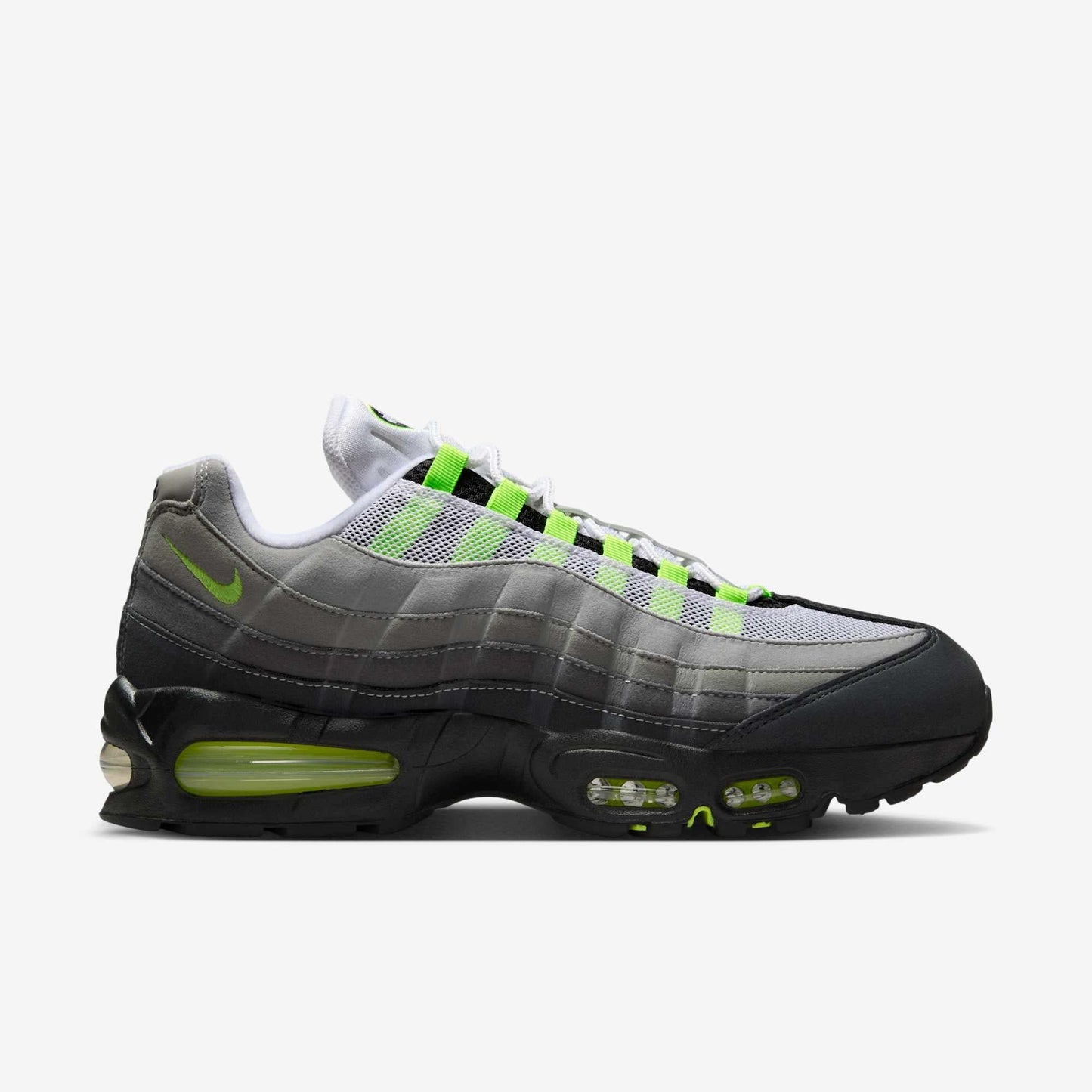 Nike Air Max 95 OG 'Big Bubble Neon' (2025) [HM4740-001] Athletic Casual Fashion Running Sports Sneakers in Black / Neon Yellow - Cool Grey for Unisex Adult Mens - AVBL MRKT (4)