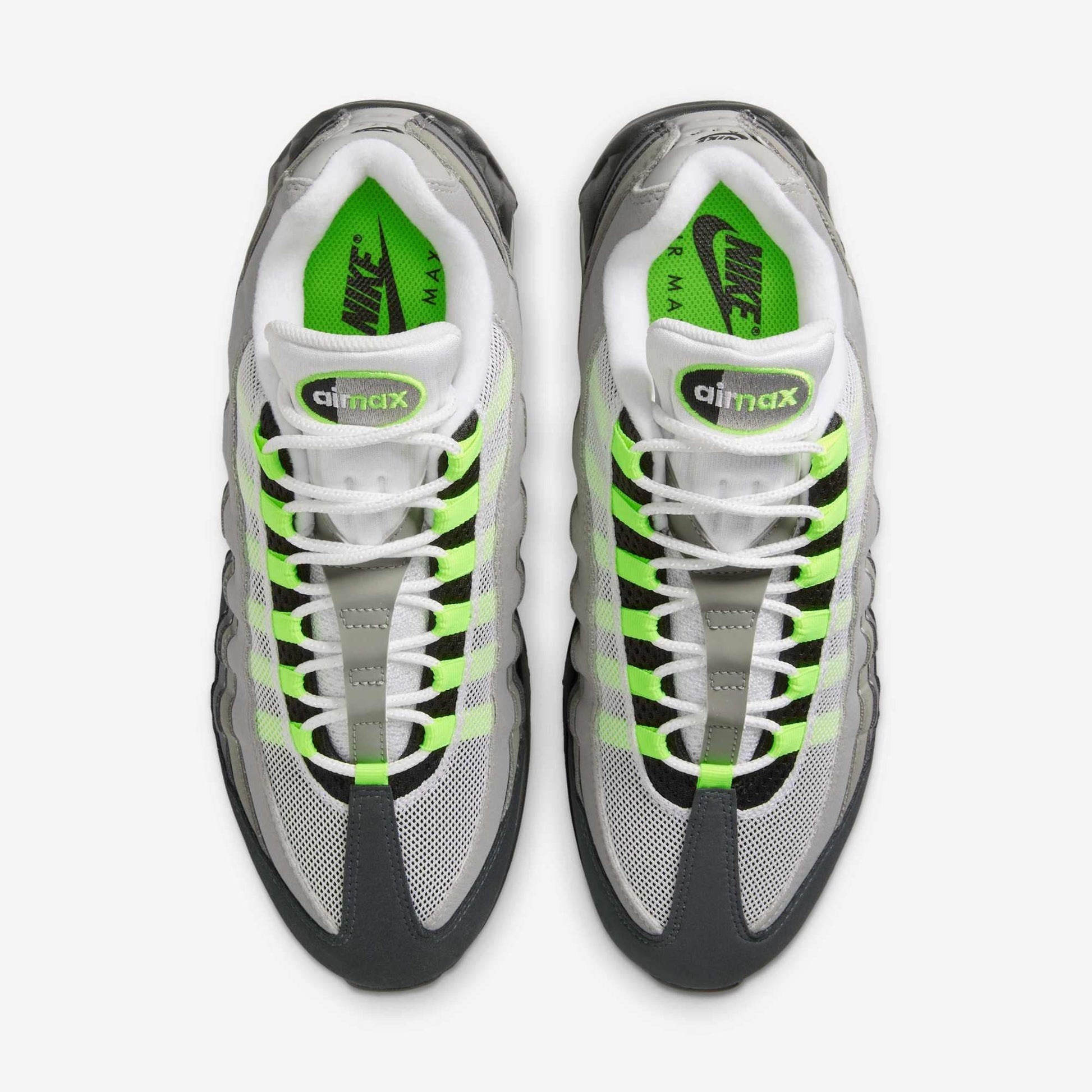 Nike Air Max 95 OG 'Big Bubble Neon' (2025) [HM4740-001] Athletic Casual Fashion Running Sports Sneakers in Black / Neon Yellow - Cool Grey for Unisex Adult Mens - AVBL MRKT (5)