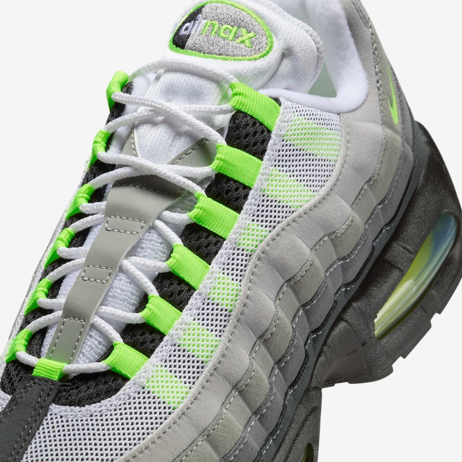 Nike Air Max 95 OG 'Big Bubble Neon' (2025) [HM4740-001] Athletic Casual Fashion Running Sports Sneakers in Black / Neon Yellow - Cool Grey for Unisex Adult Mens - AVBL MRKT (7)