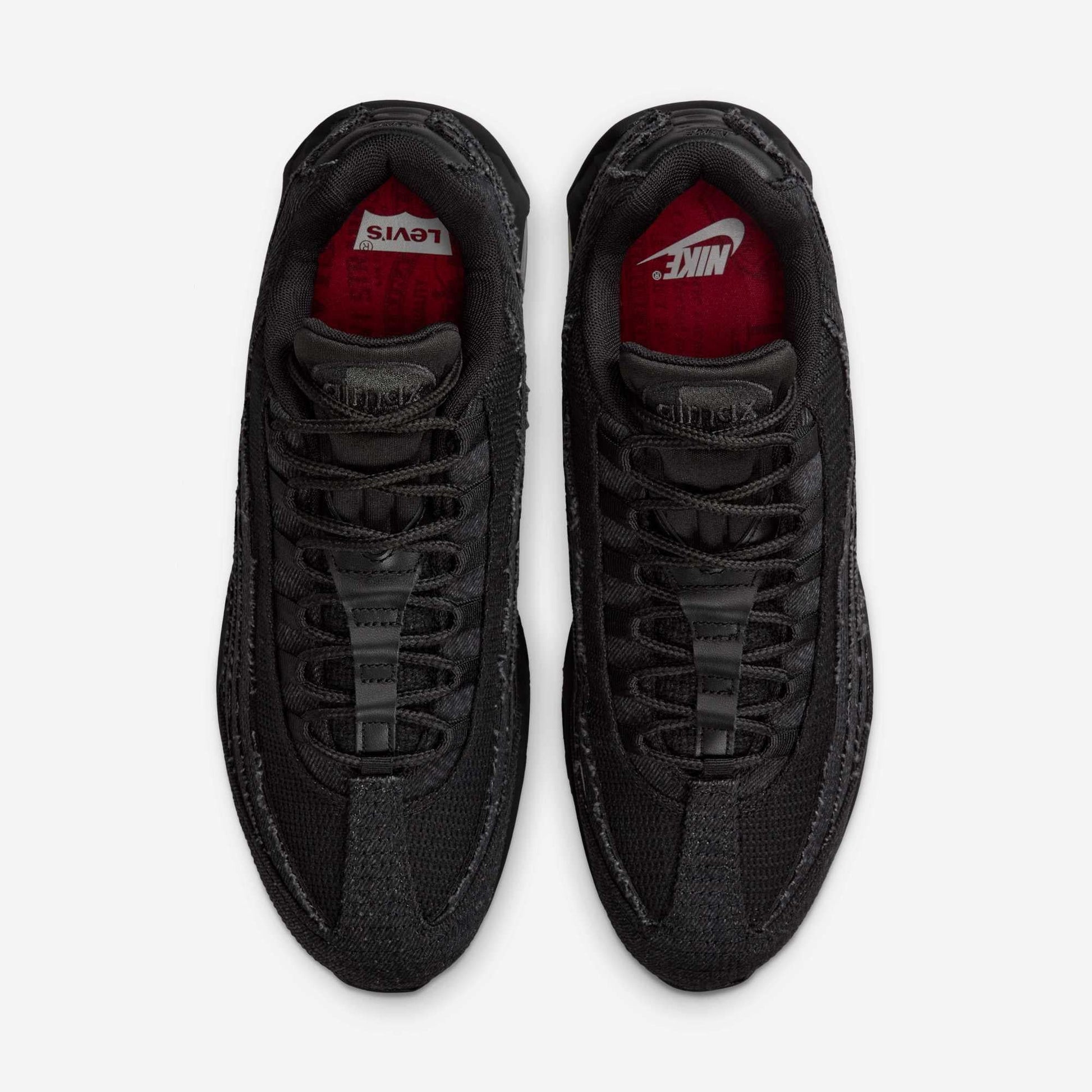 Nike Air Max 95 OG x Levi's 'Denim Black' (2025) [HM4743-001] Athletic Casual Fashion Running Sports Sneakers in Black / Black - Anthracite - Gym Red for Unisex Adult Mens - AVBL MRKT (5)
