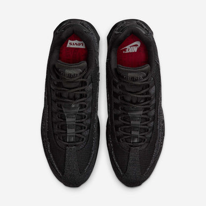 Nike Air Max 95 OG x Levi's 'Denim Black' (2025) [HM4743-001] Athletic Casual Fashion Running Sports Sneakers in Black / Black - Anthracite - Gym Red for Unisex Adult Mens - AVBL MRKT (5)