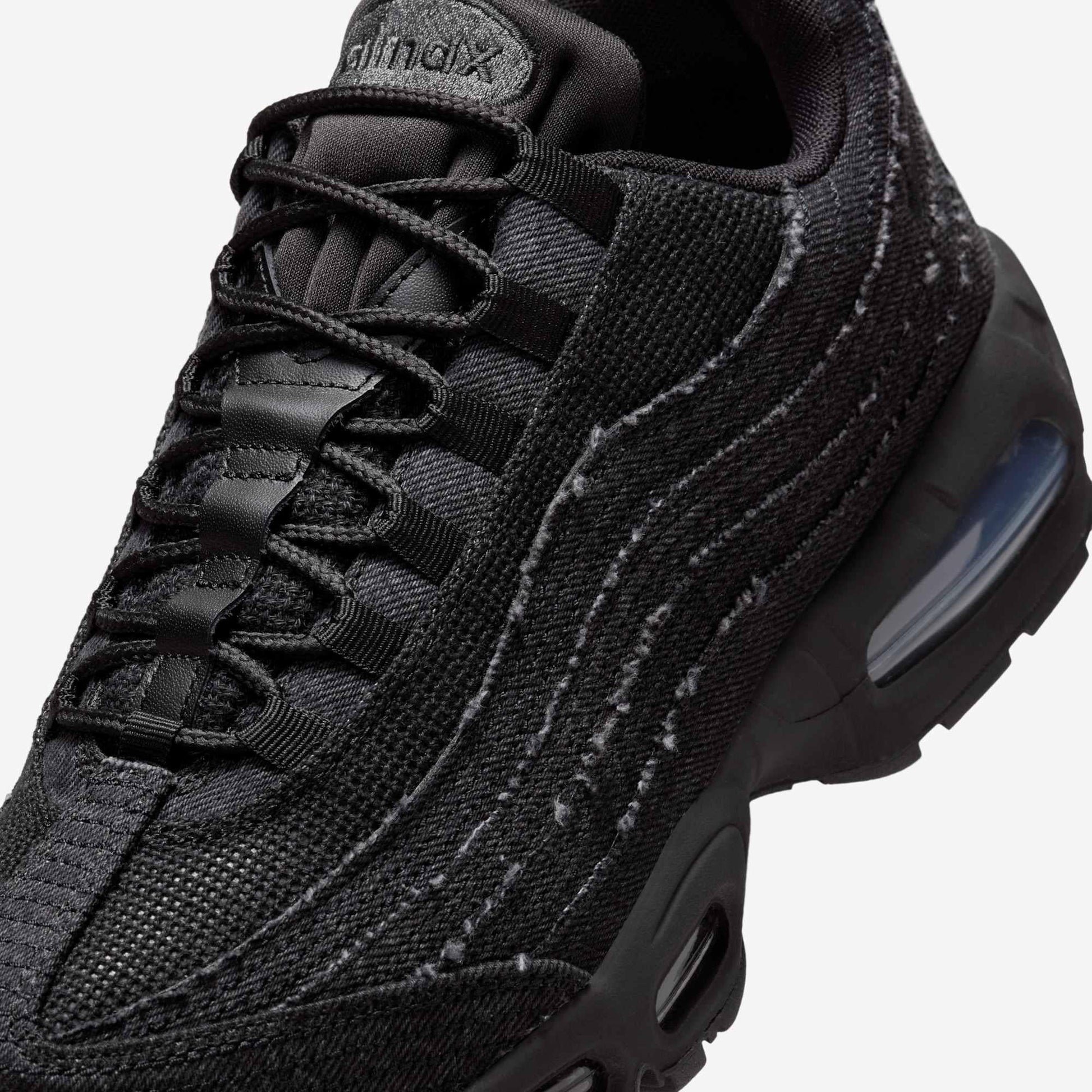 Nike Air Max 95 OG x Levi's 'Denim Black' (2025) [HM4743-001] Athletic Casual Fashion Running Sports Sneakers in Black / Black - Anthracite - Gym Red for Unisex Adult Mens - AVBL MRKT (7)