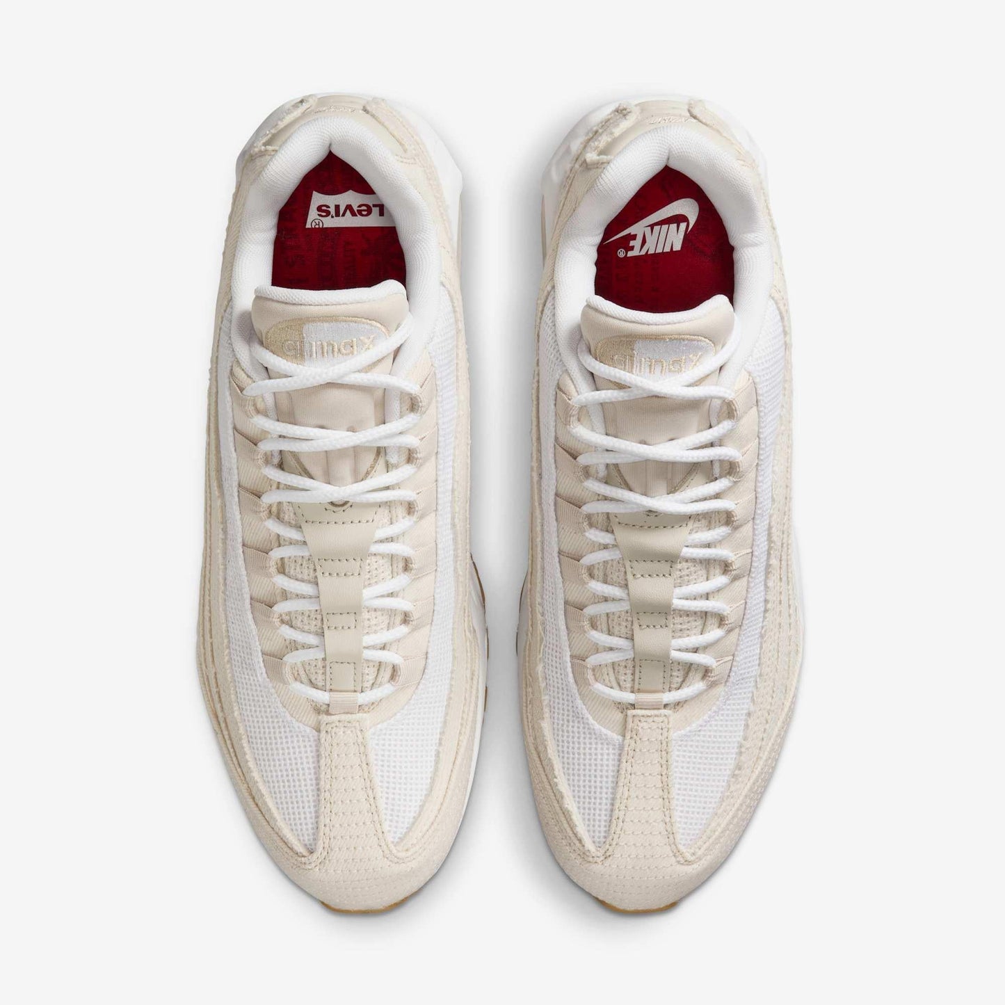 Nike Air Max 95 OG x Levi's 'Denim Light Orewood' (2025) [HM4743-100] Athletic Casual Fashion Running Sports Sneakers in Light Orewood Brown / White - Gym Red for Unisex Adult Mens - AVBL MRKT (5)