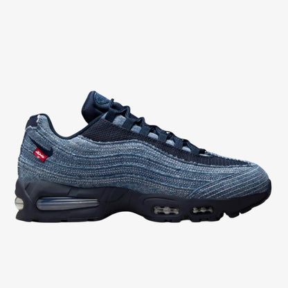 Nike Air Max 95 OG x Levi's 'Denim Obsidian' (2025) [HM4743-400] Athletic Casual Fashion Running Sports Sneakers in Obsidian / Obsidian - Gym Red for Unisex Adult Mens - AVBL MRKT (4)