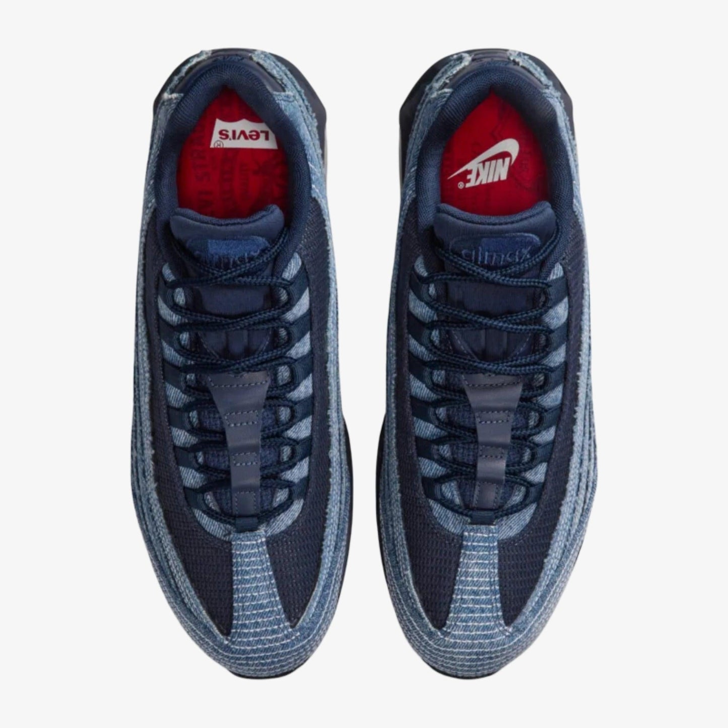 Nike Air Max 95 OG x Levi's 'Denim Obsidian' (2025) [HM4743-400] Athletic Casual Fashion Running Sports Sneakers in Obsidian / Obsidian - Gym Red for Unisex Adult Mens - AVBL MRKT (5)