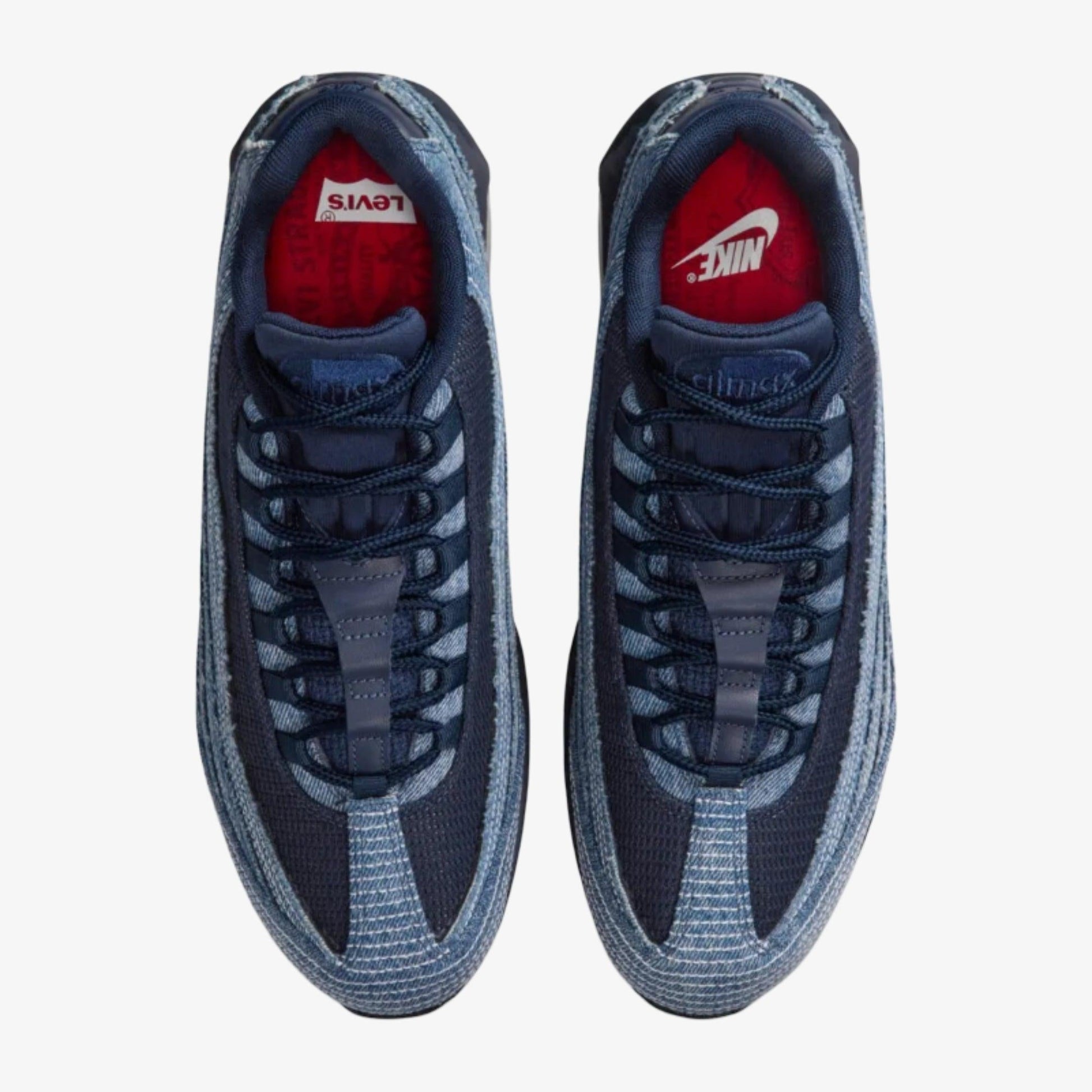 Nike Air Max 95 OG x Levi's 'Denim Obsidian' (2025) [HM4743-400] Athletic Casual Fashion Running Sports Sneakers in Obsidian / Obsidian - Gym Red for Unisex Adult Mens - AVBL MRKT (5)
