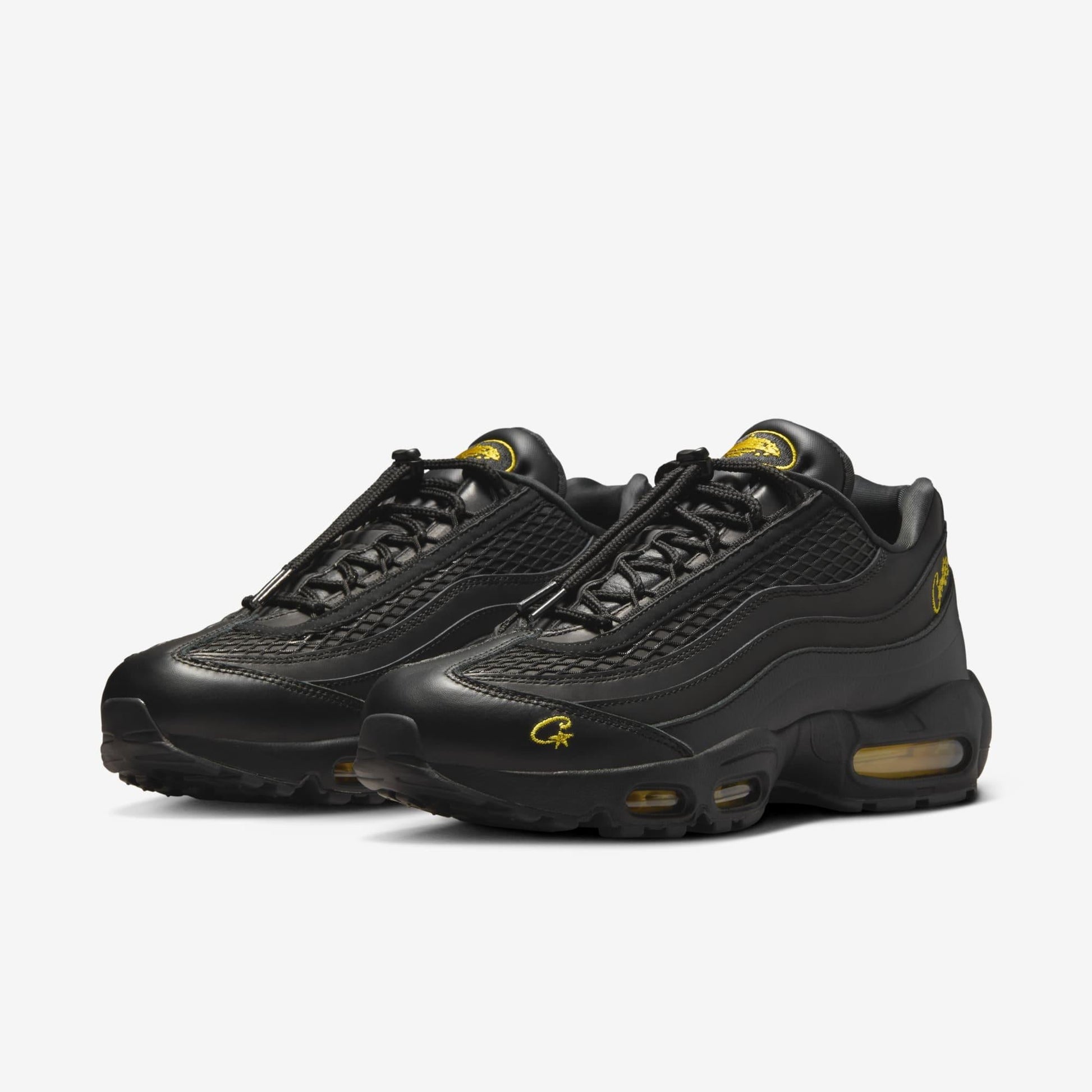 Nike Air Max 95 SP x Corteiz 'Honey Blacks / Rules The World' (2025) [FB2709-003] Athletic Casual Fashion Running Sports Sneakers in Black / Black - Tour Yellow for Unisex Adult Mens - AVBL MRKT (1)