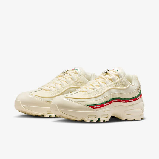 Nike Air Max 95 SP x UNDFTD / Undefeated 'Sail' (2025) [IB4453-100] Athletic Casual Fashion Running Sports Sneakers in Sail / Metallic Silver - Gorge Green - Sport Red for Unisex Adult Mens - AVBL MRKT (1)