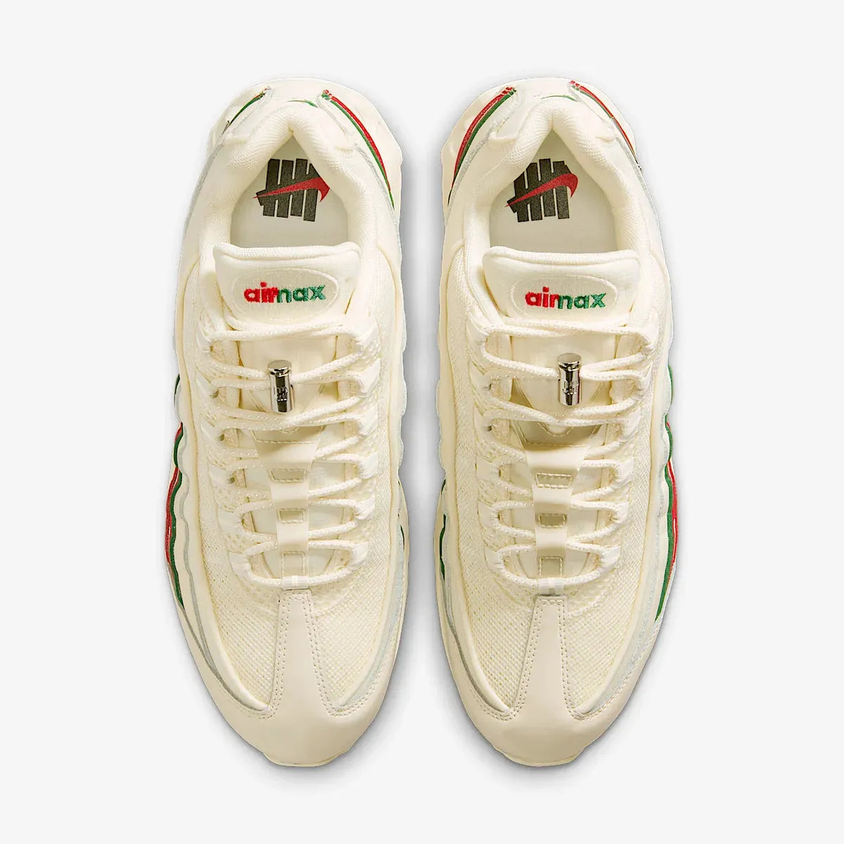 Nike Air Max 95 SP x UNDFTD / Undefeated 'Sail' (2025) [IB4453-100] Athletic Casual Fashion Running Sports Sneakers in Sail / Metallic Silver - Gorge Green - Sport Red for Unisex Adult Mens - AVBL MRKT (5)