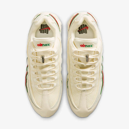 Nike Air Max 95 SP x UNDFTD / Undefeated 'Sail' (2025) [IB4453-100] Athletic Casual Fashion Running Sports Sneakers in Sail / Metallic Silver - Gorge Green - Sport Red for Unisex Adult Mens - AVBL MRKT (5)
