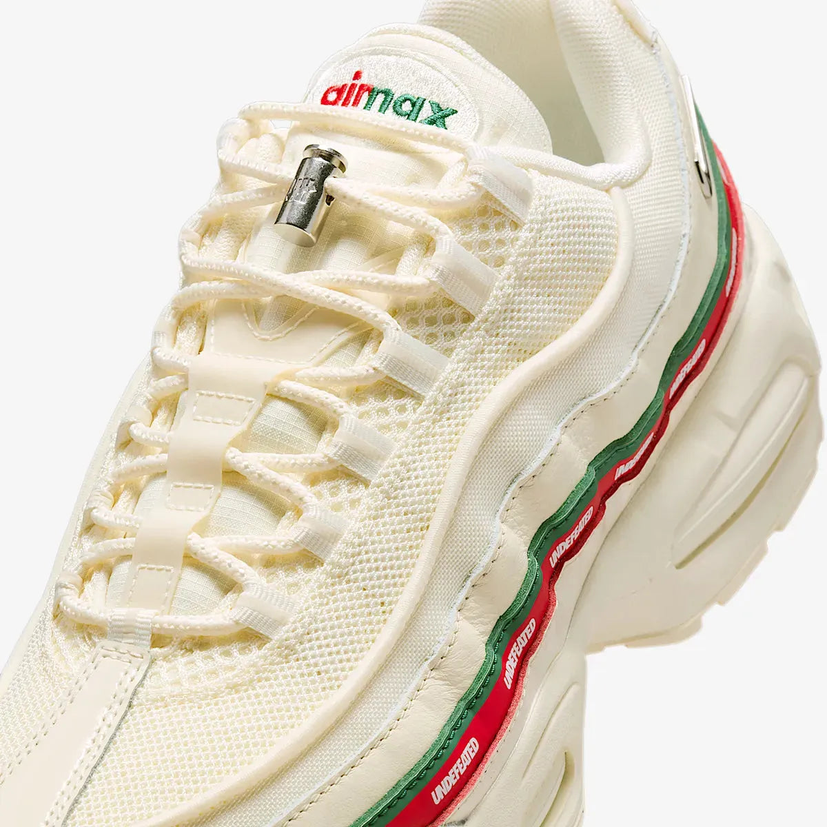 Nike Air Max 95 SP x UNDFTD / Undefeated 'Sail' (2025) [IB4453-100] Athletic Casual Fashion Running Sports Sneakers in Sail / Metallic Silver - Gorge Green - Sport Red for Unisex Adult Mens - AVBL MRKT (8)