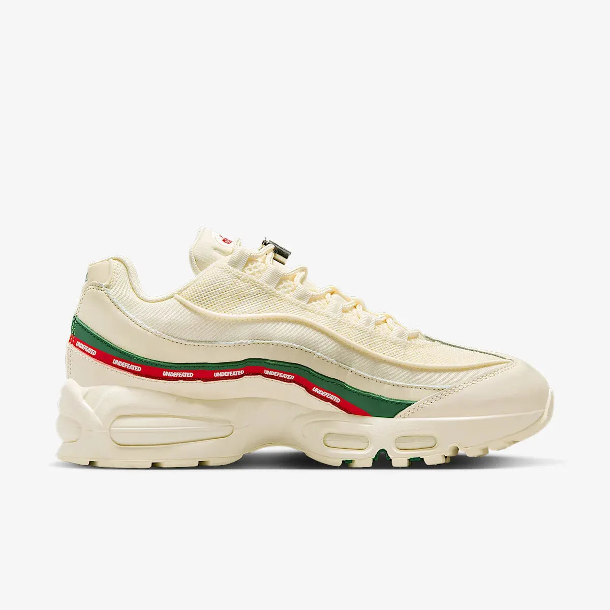 Nike Air Max 95 SP x UNDFTD / Undefeated 'Sail' (2025) [IB4453-100] Athletic Casual Fashion Running Sports Sneakers in Sail / Metallic Silver - Gorge Green - Sport Red for Unisex Adult Mens - AVBL MRKT (4)