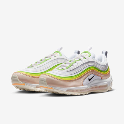 Nike Air Max 97 'Feel Love' (2023) (Womens) [FD0870-100] Athletic Casual Fashion Running Sports Sneakers in White / Black - Pearl Pink for Unisex Adult Female Ladies Girls WMNS - AVBL MRKT (1)
