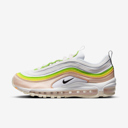 Nike Air Max 97 'Feel Love' (2023) (Womens) [FD0870-100] Athletic Casual Fashion Running Sports Sneakers in White / Black - Pearl Pink for Unisex Adult Female Ladies Girls WMNS - AVBL MRKT (2)