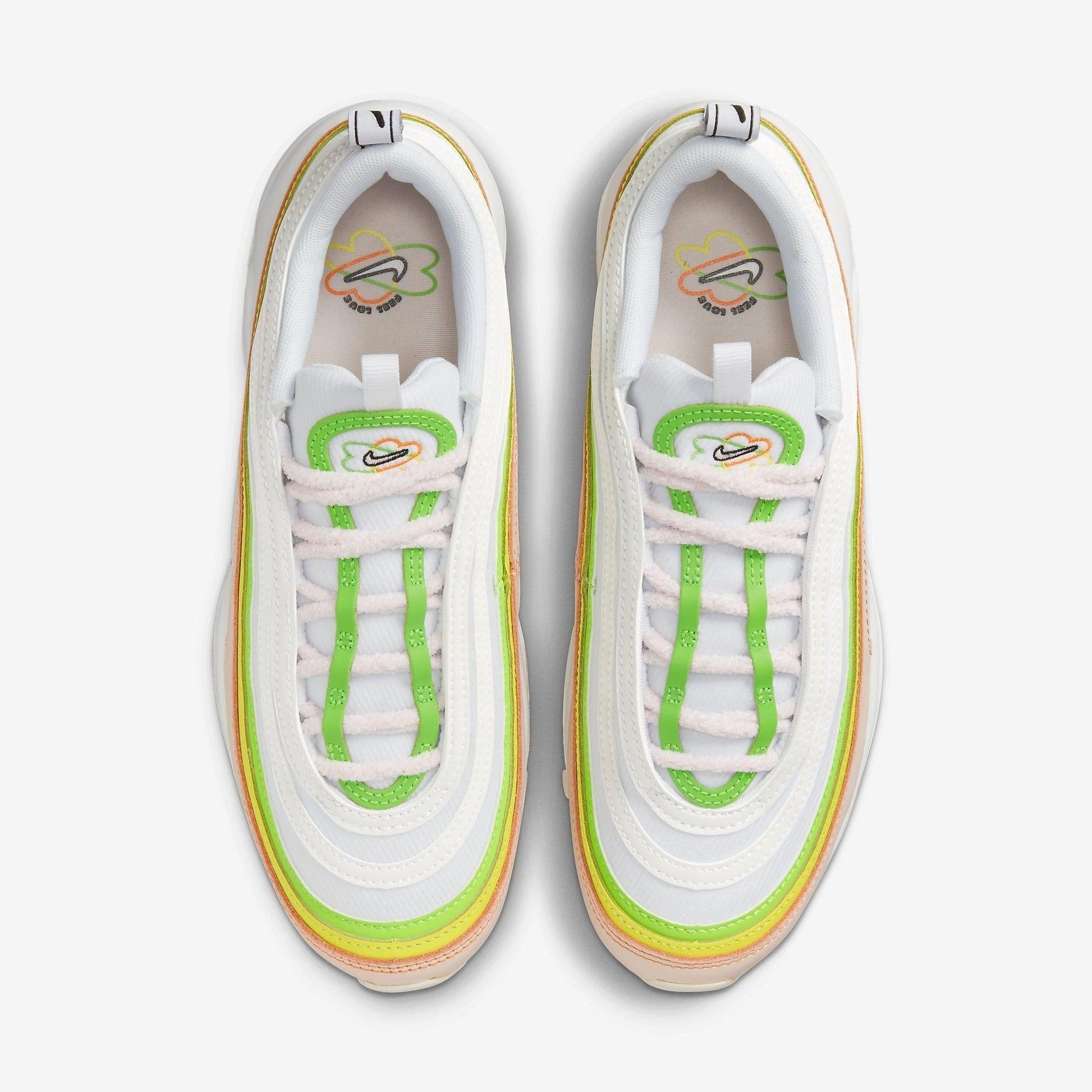 Nike Air Max 97 'Feel Love' (2023) (Womens) [FD0870-100] Athletic Casual Fashion Running Sports Sneakers in White / Black - Pearl Pink for Unisex Adult Female Ladies Girls WMNS - AVBL MRKT (5)