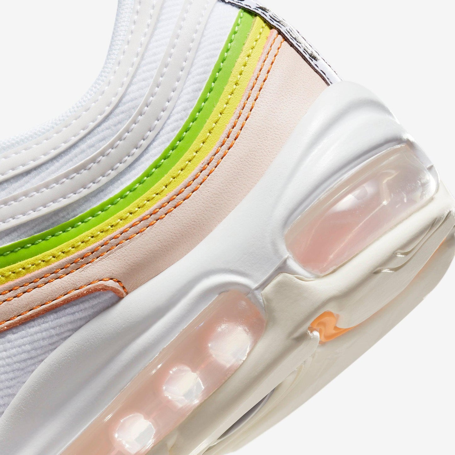 Nike Air Max 97 'Feel Love' (2023) (Womens) [FD0870-100] Athletic Casual Fashion Running Sports Sneakers in White / Black - Pearl Pink for Unisex Adult Female Ladies Girls WMNS - AVBL MRKT (8)