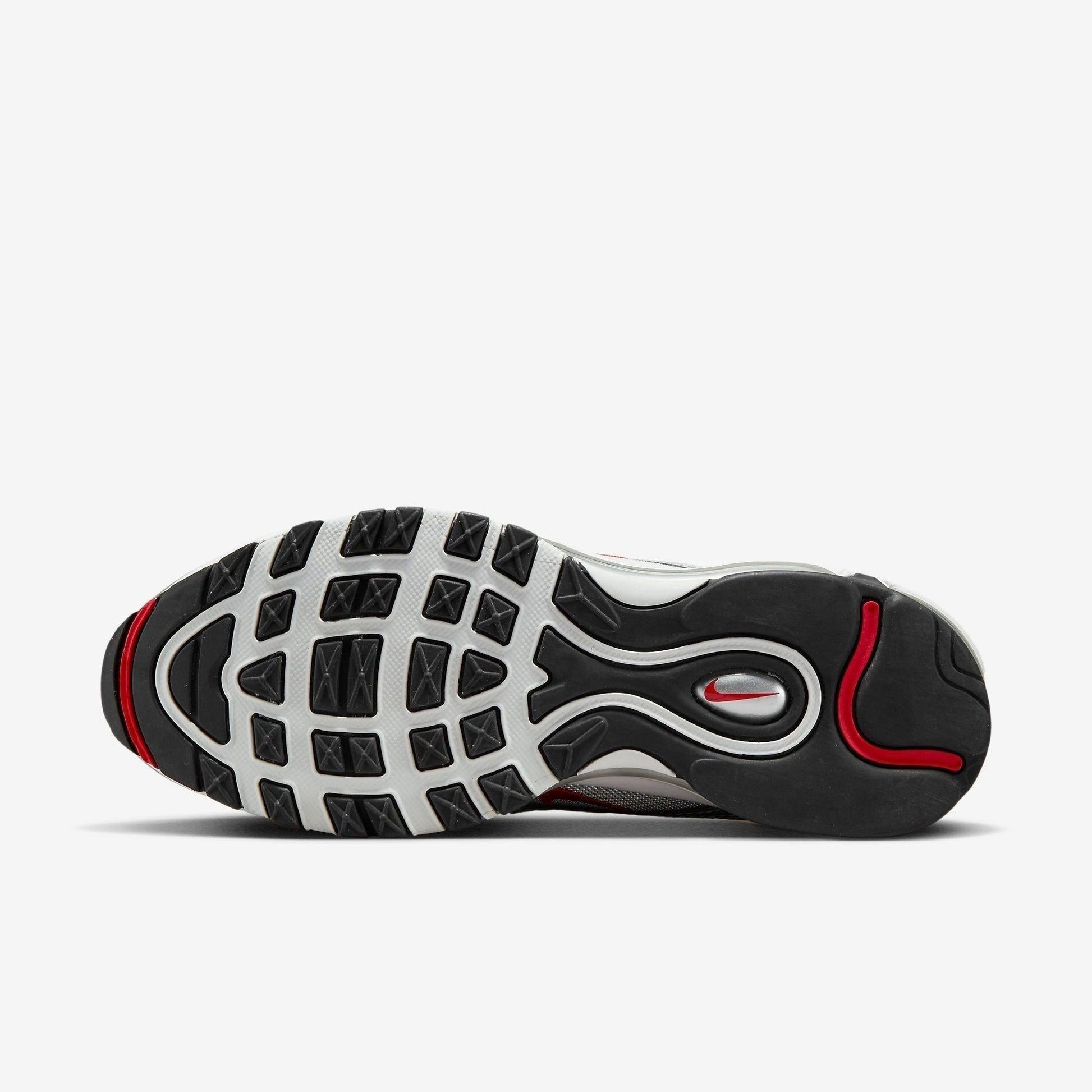 Nike Air Max 97 OG 'Metallic Silver Bullet' (2022) (Womens) [DQ9131-002] Athletic Casual Fashion Running Sports Sneakers in Metallic Silver / Varsity Red for Unisex Adult Female Ladies Girls WMNS - AVBL MRKT (9)