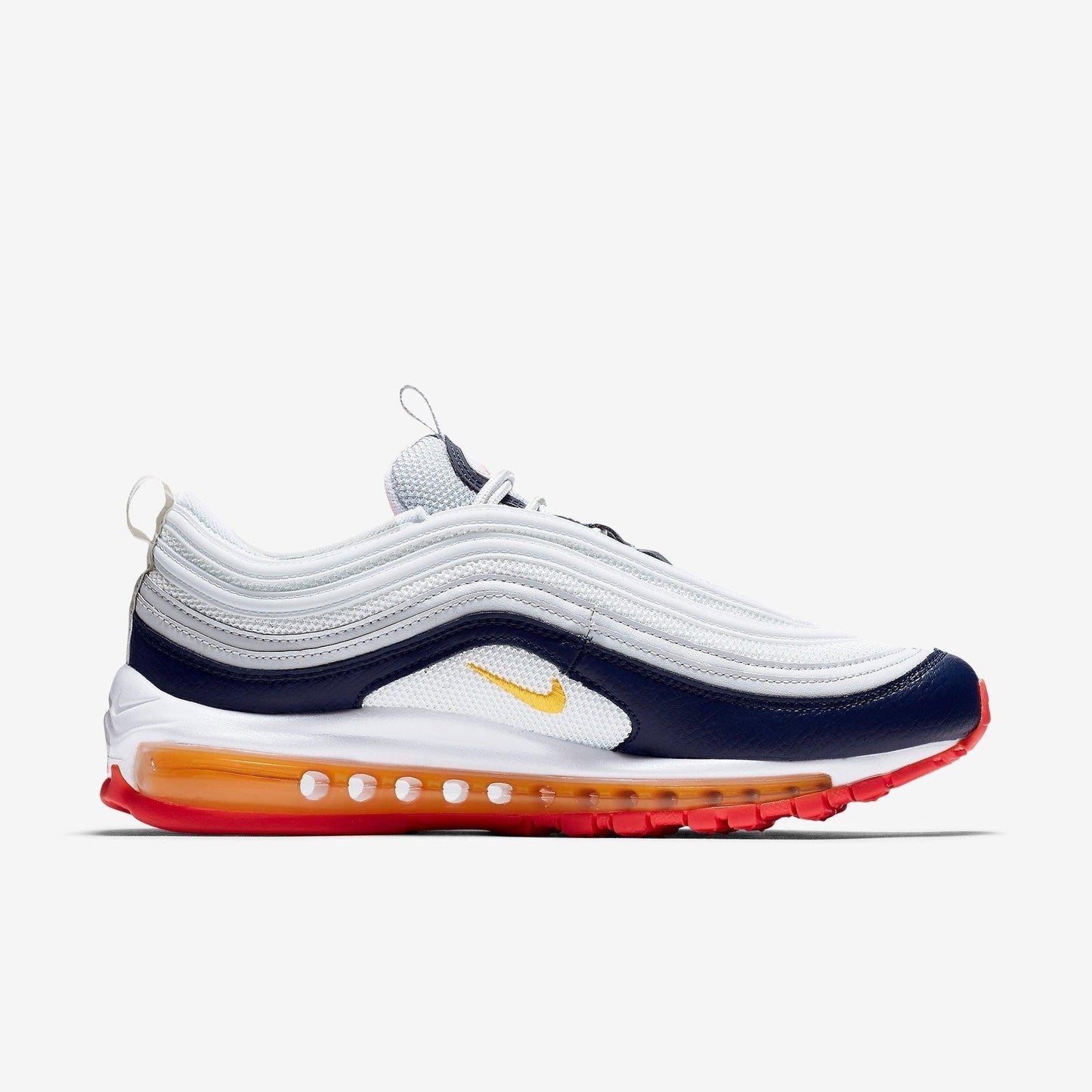 Nike Air Max 97 'Pure Platinum' (2019) (Womens) [921733-015] Athletic Casual Fashion Running Sports Sneakers in Pure Platinum / Laser Orange for Unisex Adult Female Ladies Girls WMNS - AVBL MRKT (4)