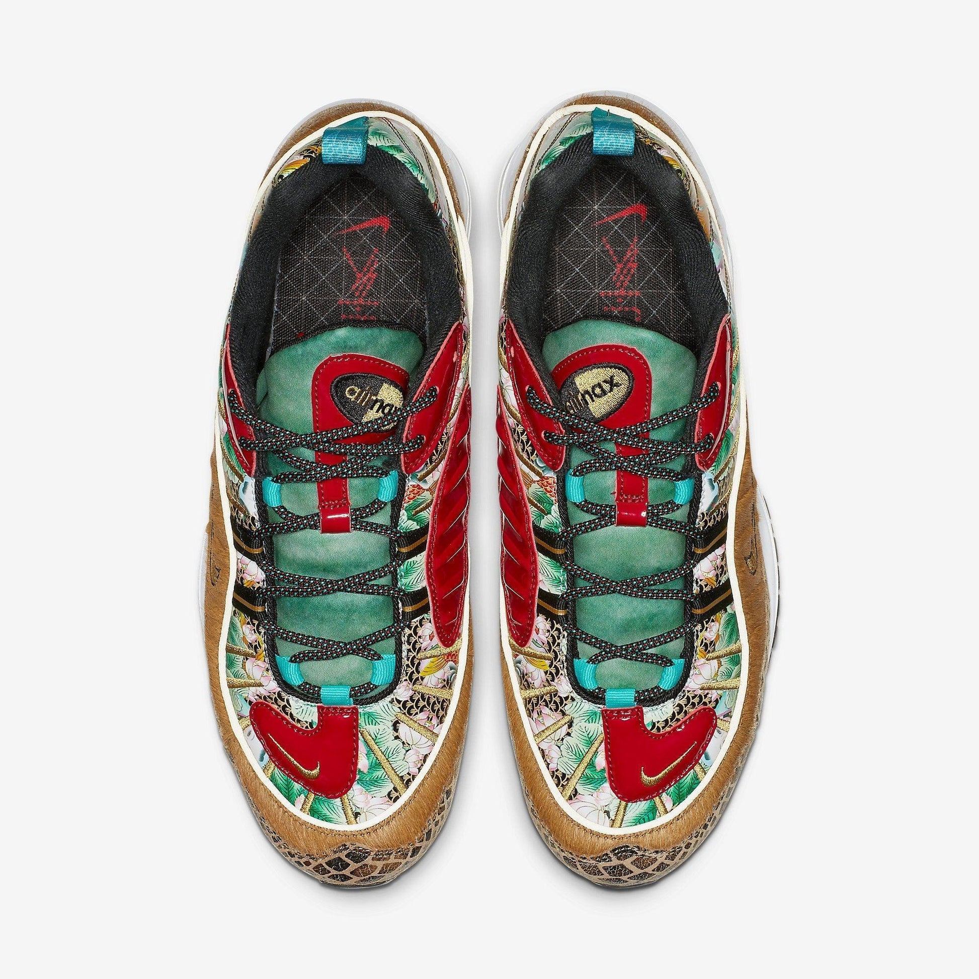 Nike Air Max 98 'CNY Chinese New Year' (2019) [BV6649-708] Athletic Casual Fashion Running Sports Sneakers in Wheat / Metallic Gold - Black for Unisex Adult Mens - AVBL MRKT (5)