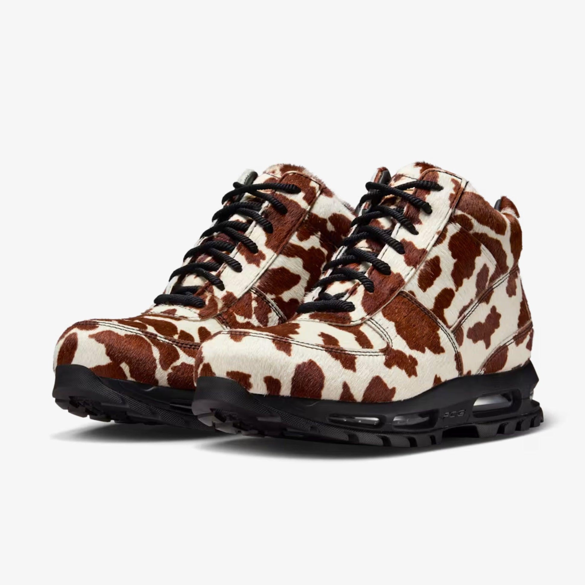 Nike Air Max Goadome ACG Pony Hair 'Cow Print Sail / Cacao Wow' (2025) [IO4635-100] Casual Fashion Shoes for Unisex Adult Mens - AVBL MRKT (1)